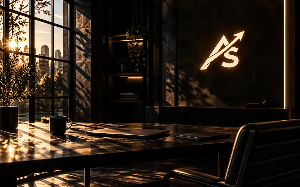 A dark interior with light from a window
